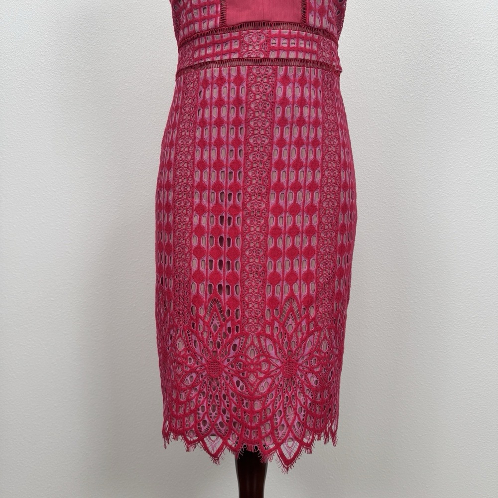 Harlyn Dress Womens M Pink Lace Feminine‎ Coquette Event Dainty Preppy Old Money - Picture 5 of 16